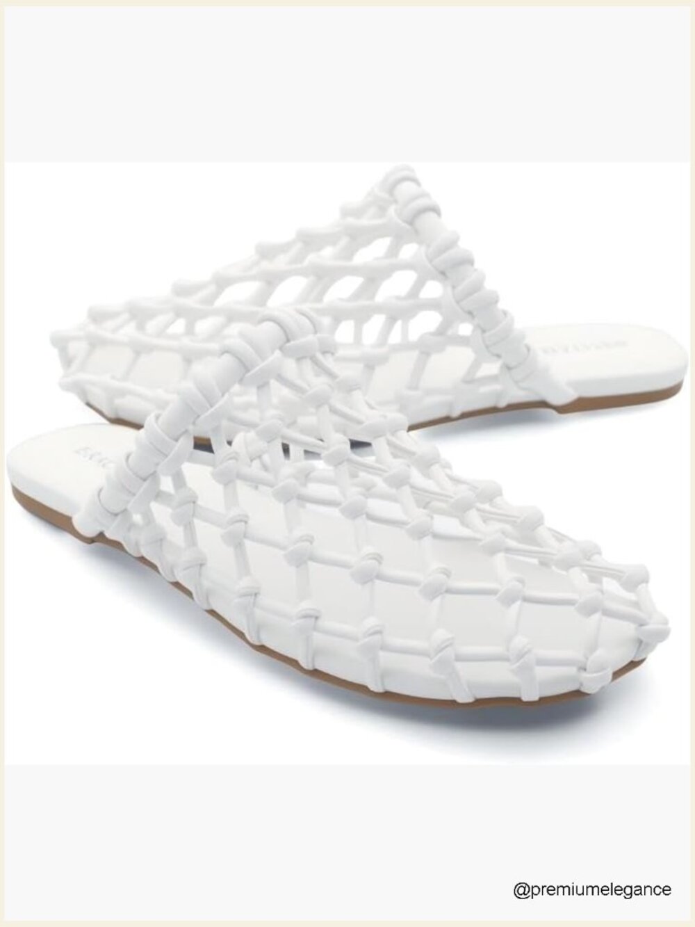 Woven Mesh Slip On Slide Sandals Flats for Women - Casual Summer Beach Shoes